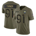 Vanessashop LA.Rams #91 Kobie Turner Player Olive 2025 Salute To Service Limited Game Stitched Jerseys