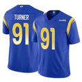 Vanessashop LA.Rams #91 Kobie Turner Player Royal Limited Vapor F.U.S.E. Home Game Stitched Jerseys