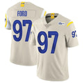 Vanessashop LA.Rams #97 Poona Ford Player Bone Limited Vapor Home Game Stitched Jerseys