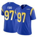 Vanessashop LA.Rams #97 Poona Ford Player Royal Limited Vapor F.U.S.E. Home Game Stitched Jerseys