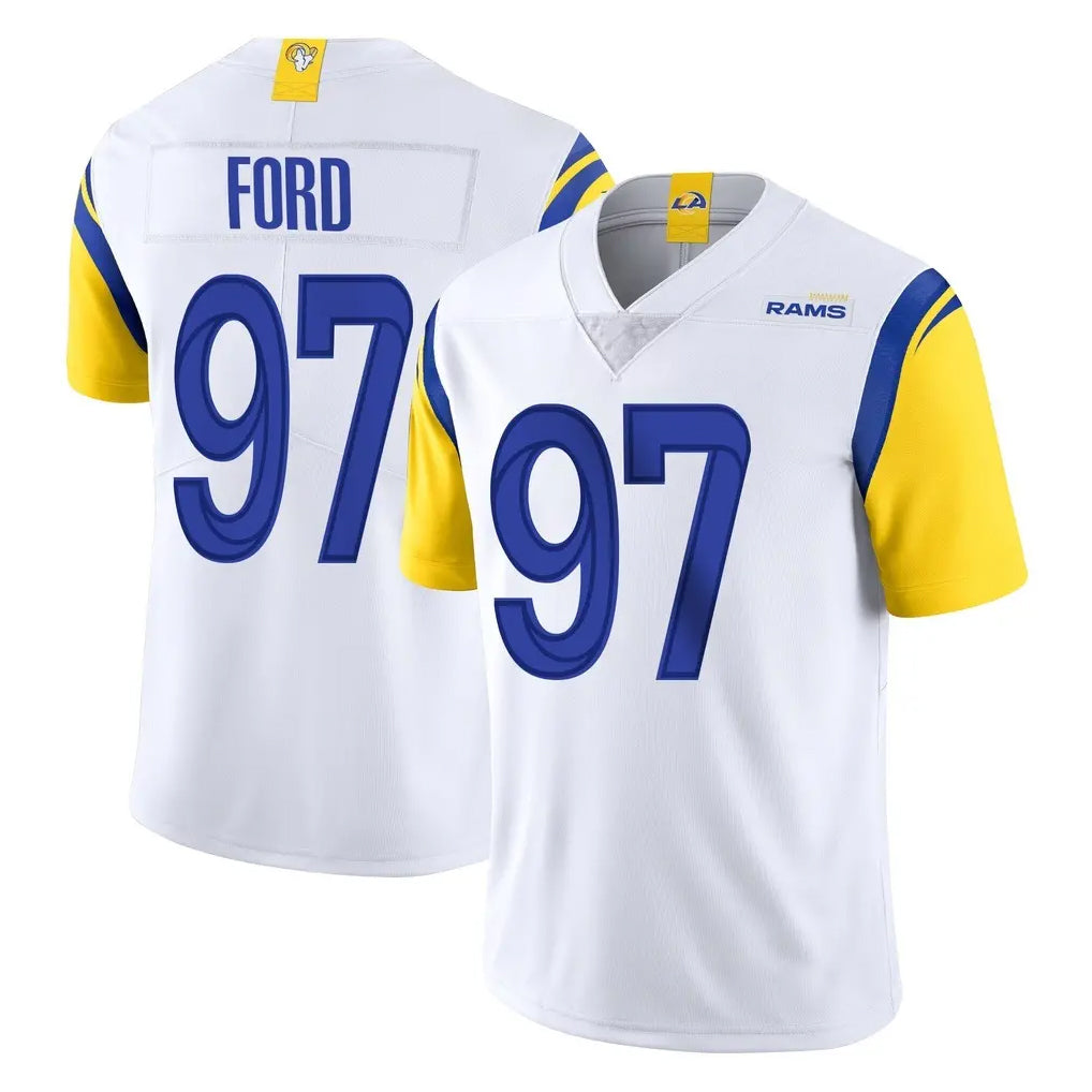 Vanessashop LA.Rams #97 Poona Ford Player White Limited Vapor Untouchable Home Game Stitched Jerseys