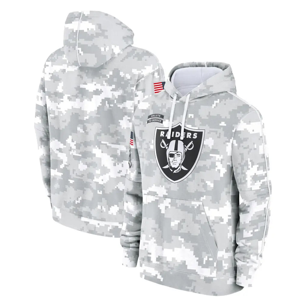 Vanessashop LV.Raiders Arctic Camo Salute to Service Hoodies Limited Game Blank Player Stitched Jerseys