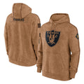 Vanessashop LV.Raiders Brown Salute to Service Hoodies Limited Game Blank Player Stitched Jerseys