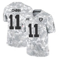 Vanessashop LV.Raiders #11 Jeremy Chinn Player Arctic Camo Salute To Service Limited Game Stitched Jerseys