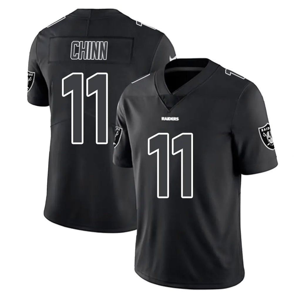 Vanessashop LV.Raiders #11 Jeremy Chinn Player Black Limited Black Impact Home Game Stitched Jerseys