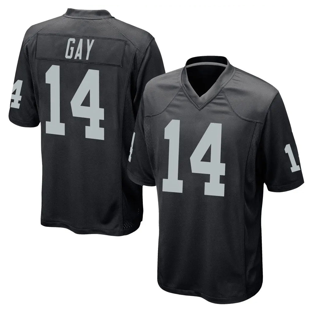 Vanessashop LV.Raiders #14 Matt Gay Player Black Home Game Stitched Jerseys