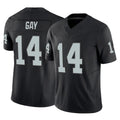 Vanessashop LV.Raiders #14 Matt Gay Player Black Limited Vapor F.U.S.E. Home Game Stitched Jerseys