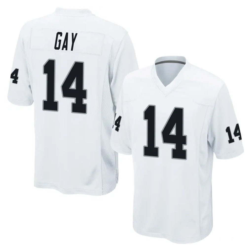 Vanessashop LV.Raiders #14 Matt Gay Player White Home Game Stitched Jerseys