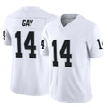 Vanessashop LV.Raiders #14 Matt Gay Player White Limited Vapor F.U.S.E. Home Game Stitched Jerseys