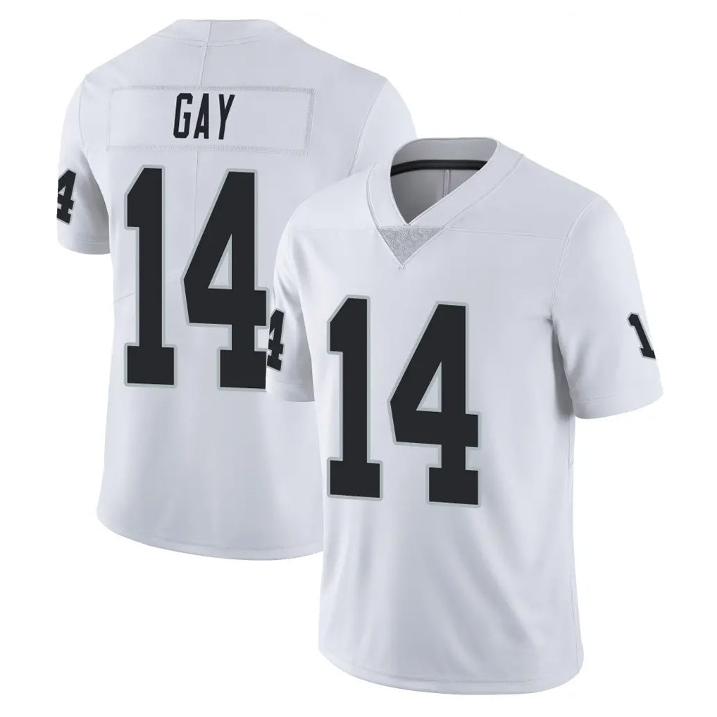 Vanessashop LV.Raiders #14 Matt Gay Player White Limited Vapor Untouchable Home Game Stitched Jerseys