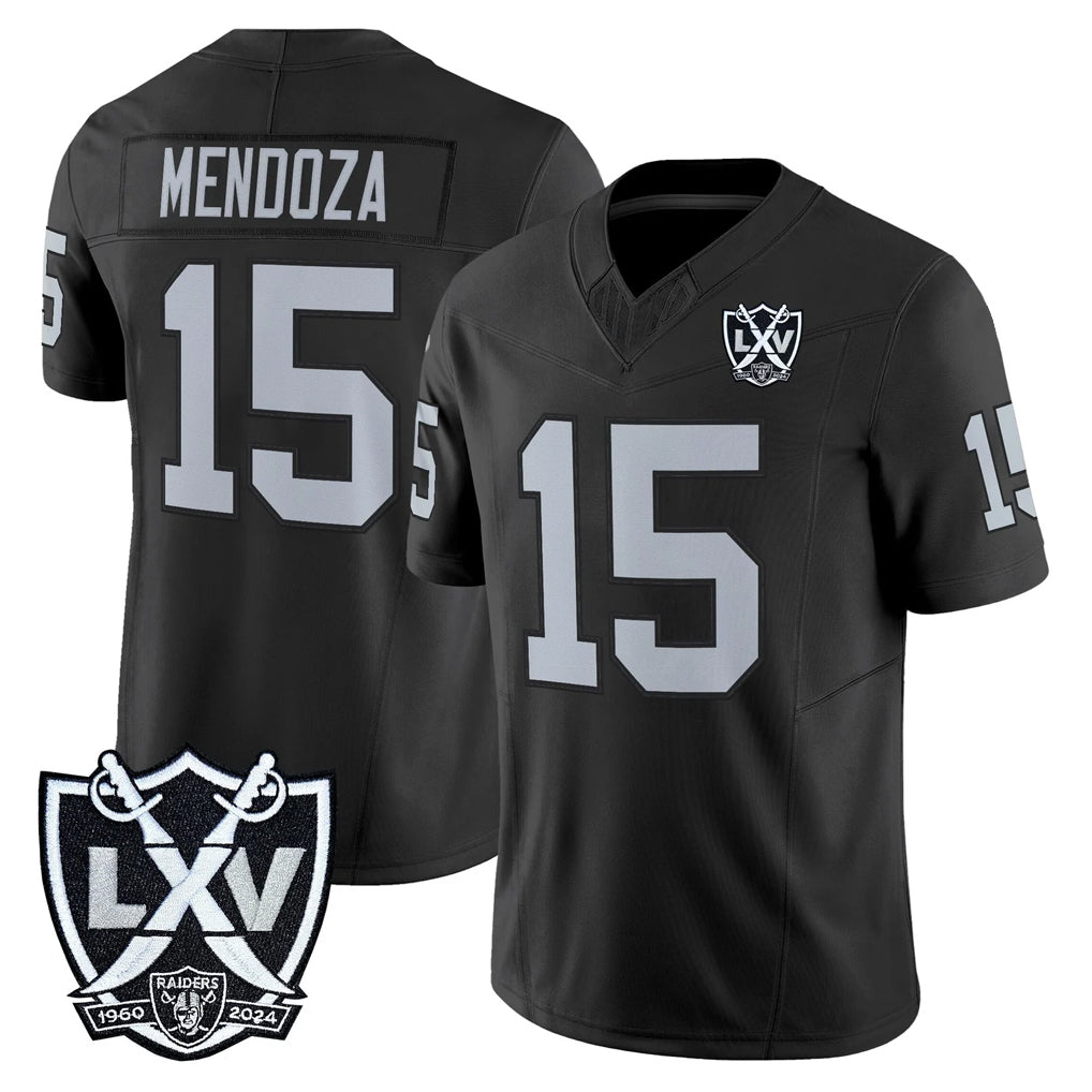 Vanessashop LV.Raiders #15 Fernando Mendoza Player Black 2026 Vapor Limited Home Game Stitched Jerseys