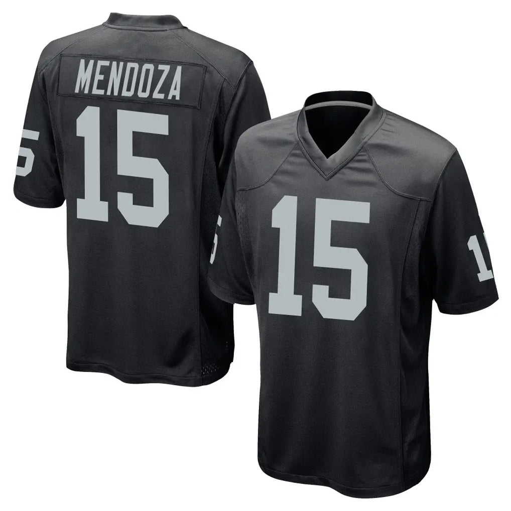 Vanessashop LV.Raiders #15 Fernando Mendoza Player Black Home Game Stitched Jerseys