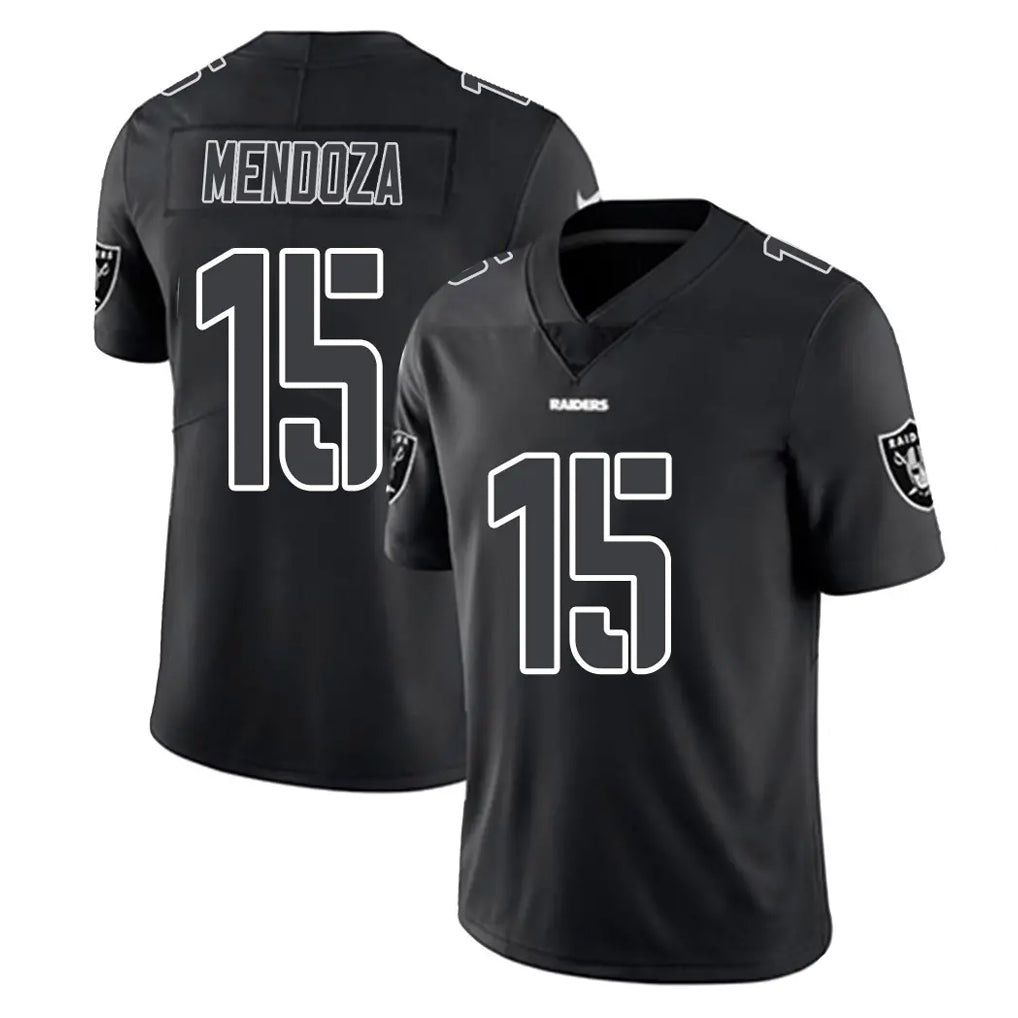 Vanessashop LV.Raiders #15 Fernando Mendoza Player Black Limited Black Impact Home Game Stitched Jerseys