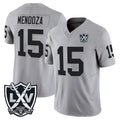 Vanessashop LV.Raiders #15 Fernando Mendoza Player Gray 2026 Vapor Limited Home Game Stitched Jerseys
