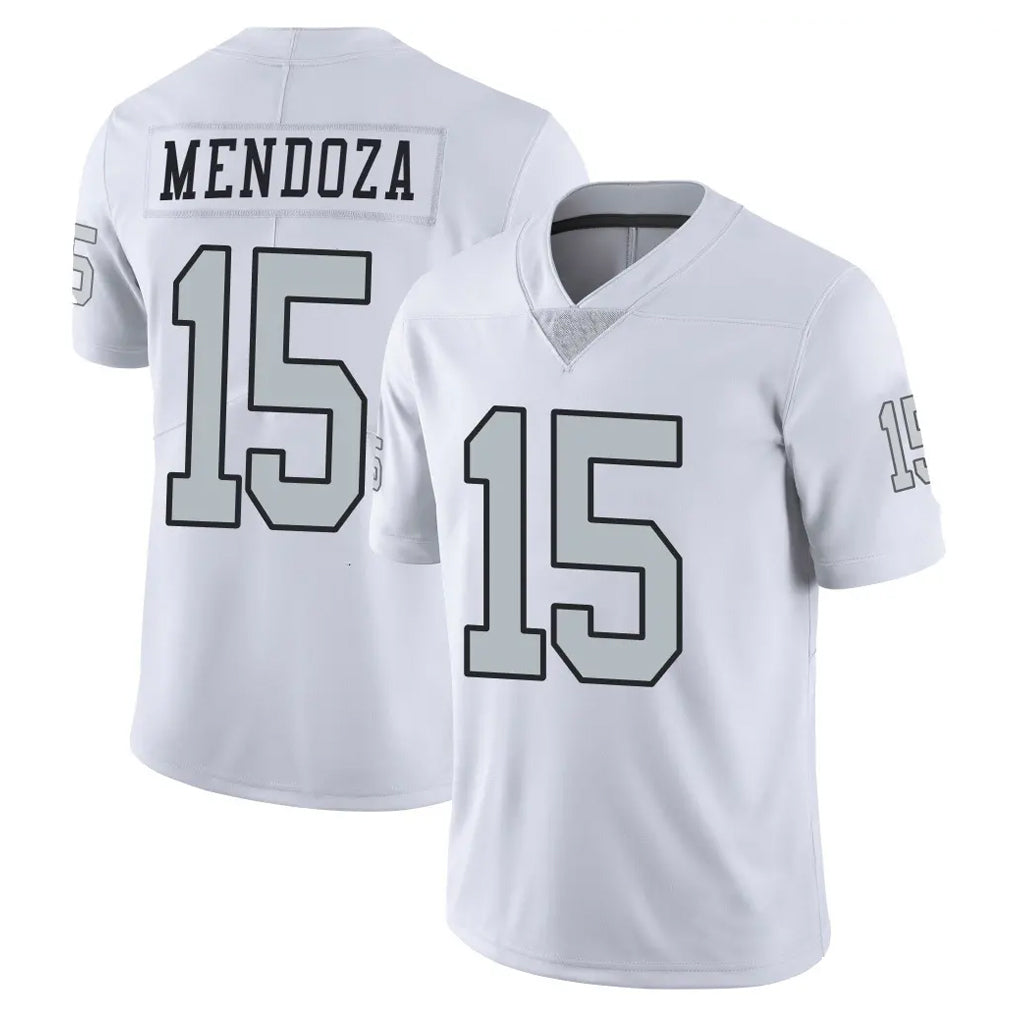 Vanessashop LV.Raiders #15 Fernando Mendoza Player White Limited Color Rush Home Game Stitched Jerseys