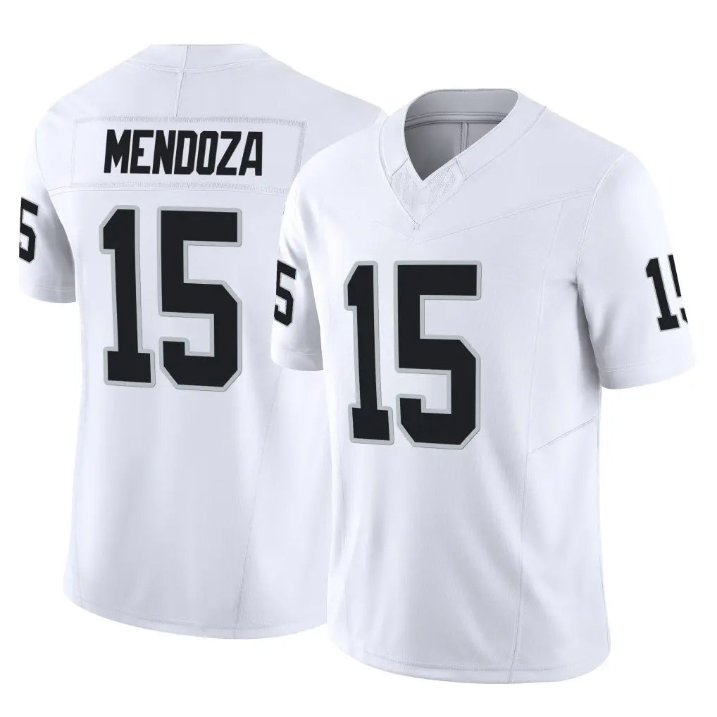 Vanessashop LV.Raiders #15 Fernando Mendoza Player White Limited Vapor F.U.S.E. Home Game Stitched Jerseys