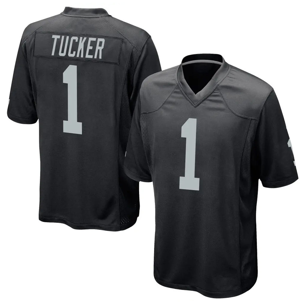 Vanessashop LV.Raiders #1 Tre Tucker Player Black Home Game Stitched Jerseys