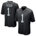 Vanessashop LV.Raiders #1 Tre Tucker Player Black Home Game Stitched Jerseys