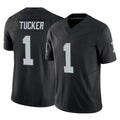 Vanessashop LV.Raiders #1 Tre Tucker Player Black Limited Vapor F.U.S.E. Home Game Stitched Jerseys