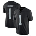 Vanessashop LV.Raiders #1 Tre Tucker Player Black Limited Vapor Untouchable Home Game Stitched Jerseys