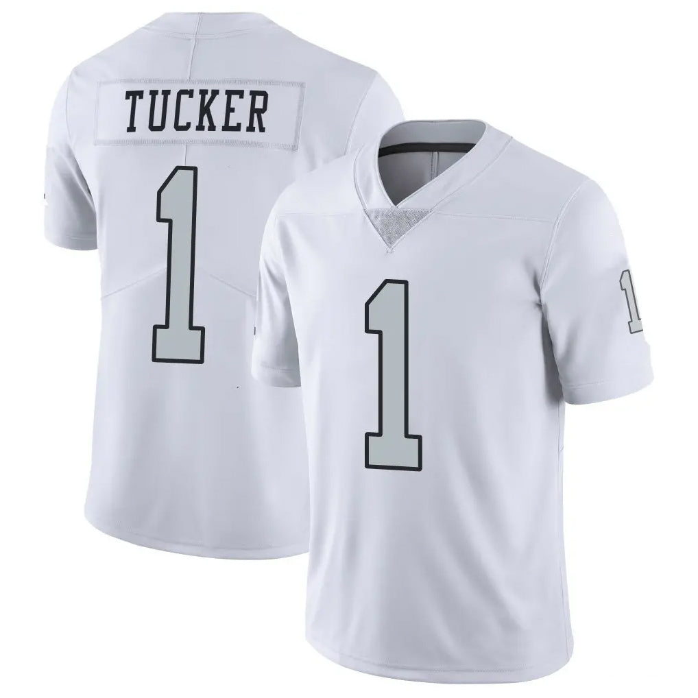 Vanessashop LV.Raiders #1 Tre Tucker Player White Limited Color Rush Home Game Stitched Jerseys