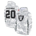 Vanessashop LV.Raiders #20 Isaiah Pola-Mao Player Arctic Camo Salute to Service Hoodies Limited Game Stitched Jerseys