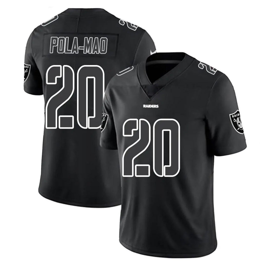 Vanessashop LV.Raiders #20 Isaiah Pola-Mao Player Black Limited Black Impact Home Game Stitched Jerseys