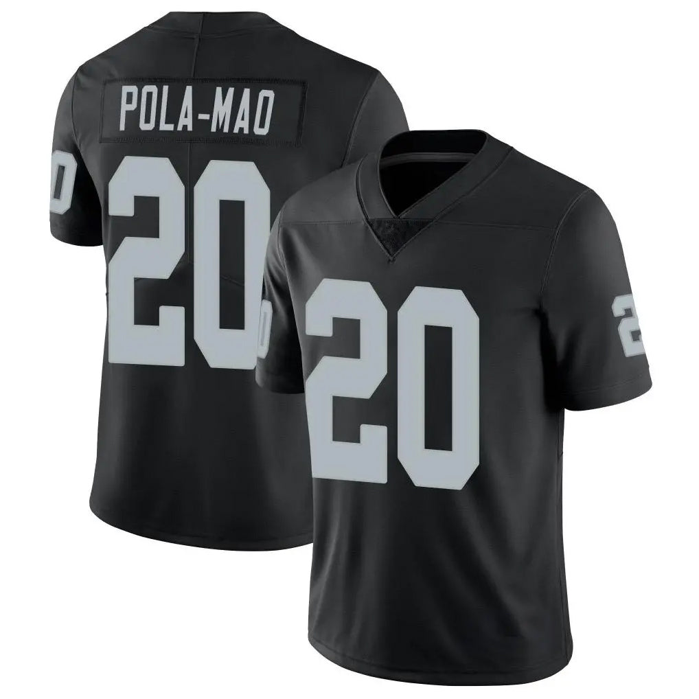 Vanessashop LV.Raiders #20 Isaiah Pola-Mao Player Black Limited Vapor Untouchable Home Game Stitched Jerseys