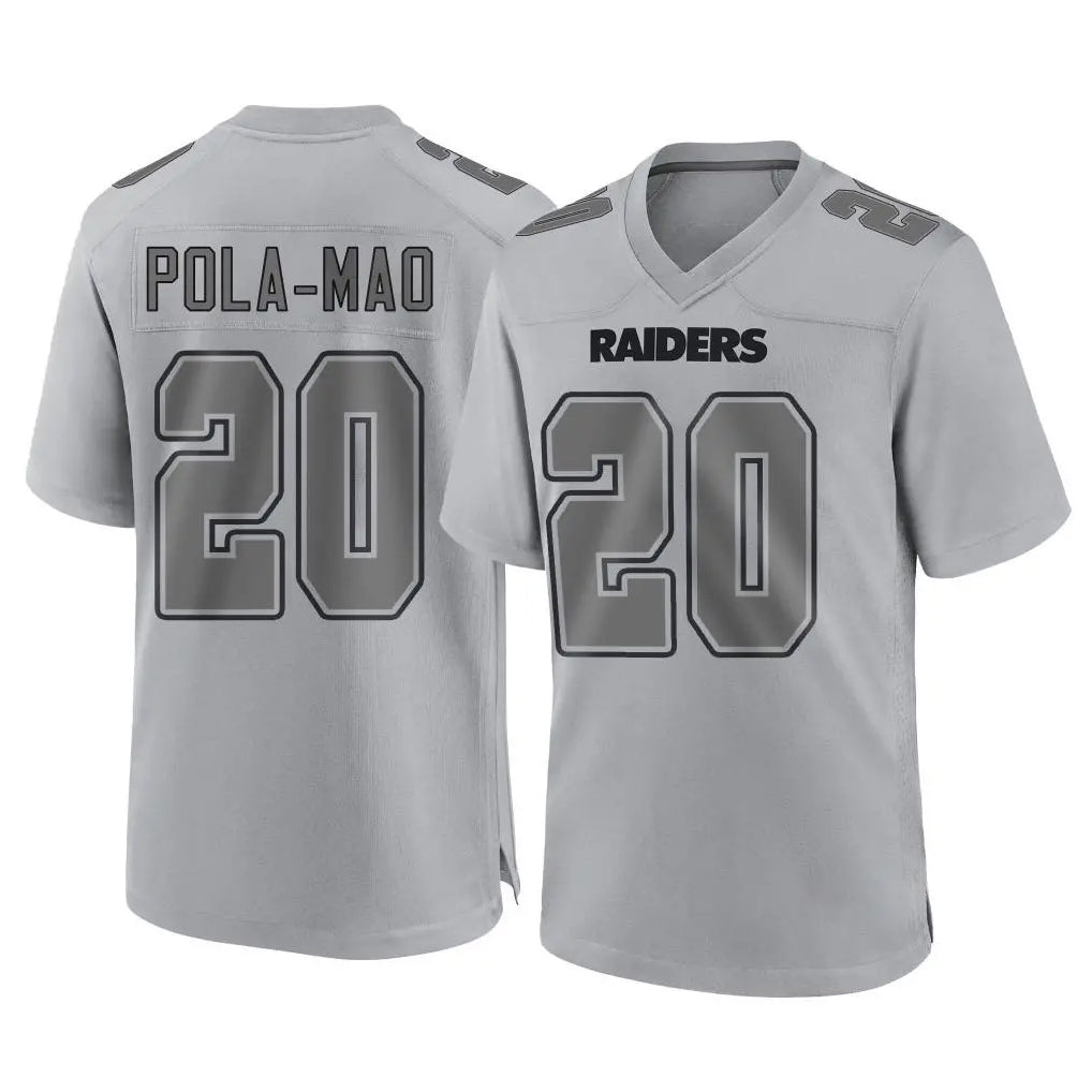 Vanessashop LV.Raiders #20 Isaiah Pola-Mao Player Gray Atmosphere Fashion Limited Game Stitched Jerseys