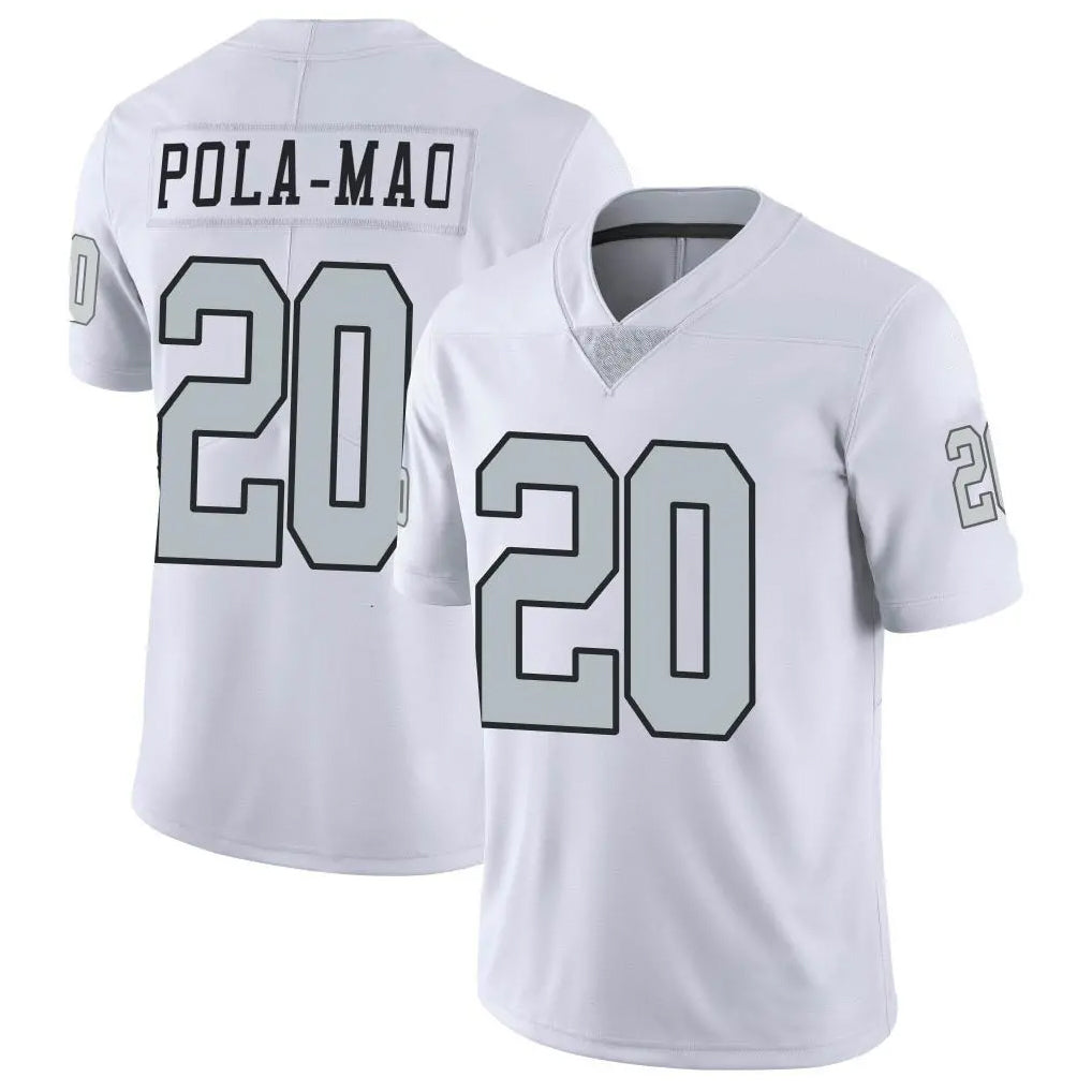 Vanessashop LV.Raiders #20 Isaiah Pola-Mao Player White Limited Color Rush Home Game Stitched Jerseys