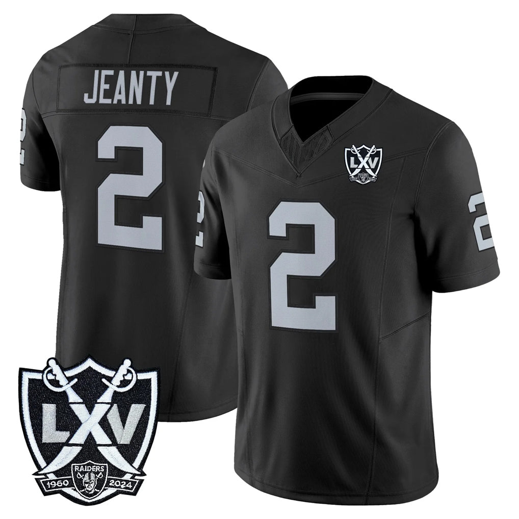 Vanessashop LV.Raiders #2 Ashton Jeanty Player Black 2026 Vapor Limited Home Game Stitched Jerseys