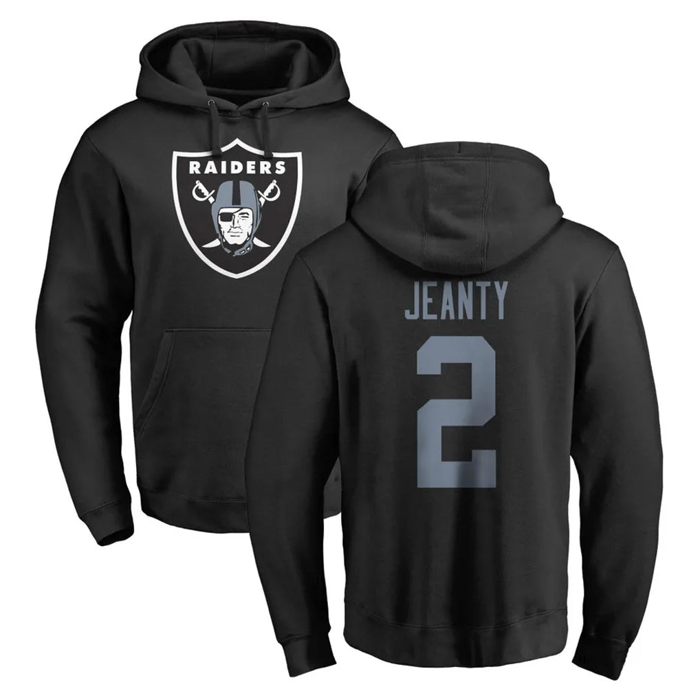 Vanessashop LV.Raiders #2 Ashton Jeanty Player Black Logo Pullover Hoodies Limited Game Stitched Jerseys