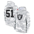 Vanessashop LV.Raiders #51 Malcolm Koonce Player Arctic Camo Salute to Service Hoodies Limited Game Stitched Jerseys