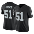 Vanessashop LV.Raiders #51 Malcolm Koonce Player Black Limited Vapor F.U.S.E. Home Game Stitched Jerseys