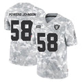 Vanessashop LV.Raiders #58 Jackson Powers-Johnson Player Arctic Camo Salute To Service Limited Game Stitched Jerseys