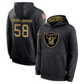 Vanessashop LV.Raiders #58 Jackson Powers-Johnson Player Black Salute to Service Hoodies Limited Game Stitched Jerseys