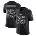 Vanessashop LV.Raiders #65 Tyler Linderbaum Player Black Limited Black Impact Home Game Stitched Jerseys