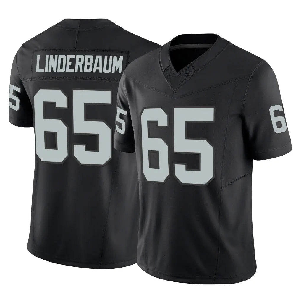 Vanessashop LV.Raiders #65 Tyler Linderbaum Player Black Limited Vapor F.U.S.E. Home Game Stitched Jerseys