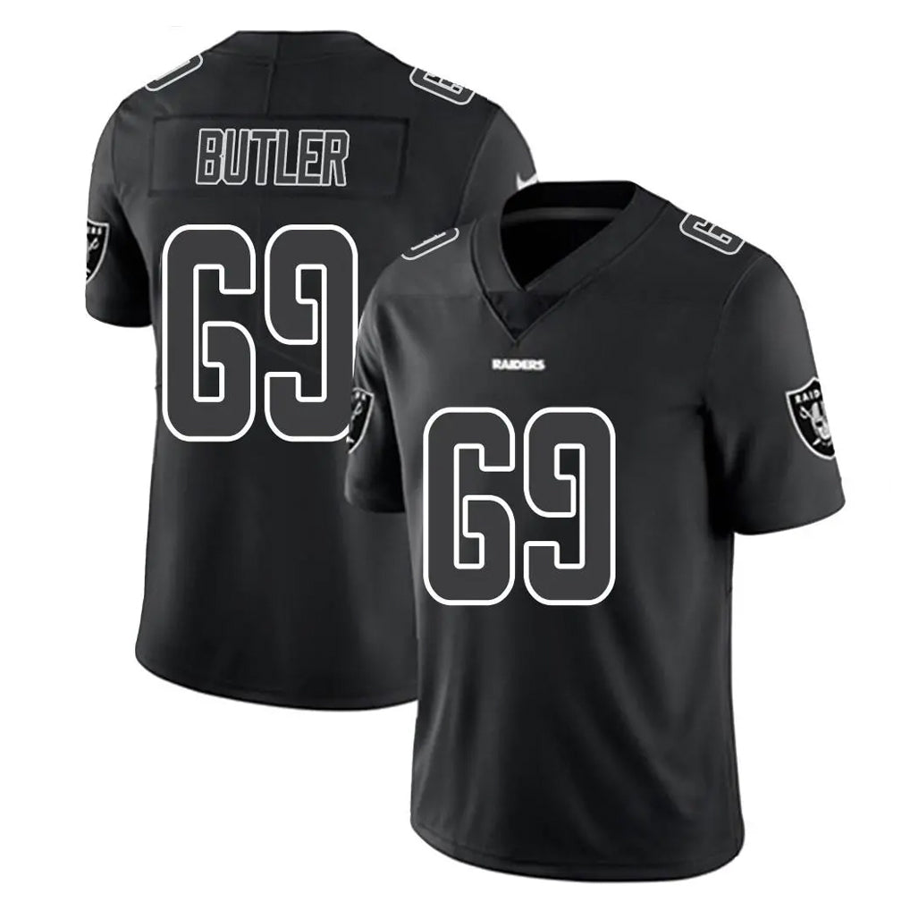 Vanessashop LV.Raiders #69 Adam Butler Player Black Limited Black Impact Home Game Stitched Jerseys