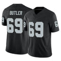 Vanessashop LV.Raiders #69 Adam Butler Player Black Limited Vapor F.U.S.E. Home Game Stitched Jerseys