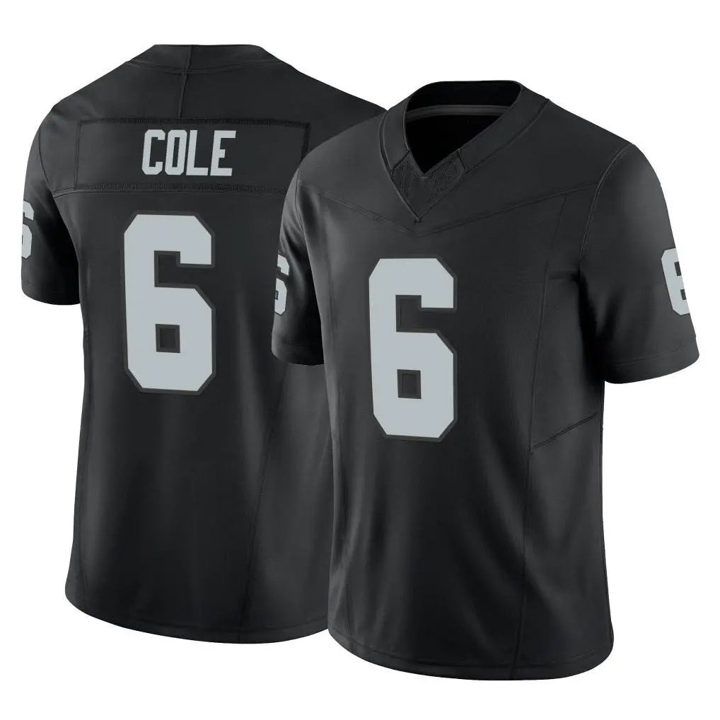 Vanessashop LV.Raiders #6 A.J. Cole Player Black Limited Vapor F.U.S.E. Home Game Stitched Jerseys