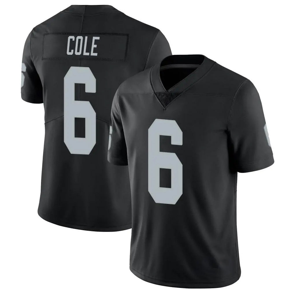 Vanessashop LV.Raiders #6 A.J. Cole Player Black Limited Vapor Untouchable Home Game Stitched Jerseys