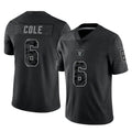 Vanessashop LV.Raiders #6 A.J. Cole Player Black Reflective Limited Game Stitched Jerseys