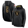 Vanessashop LV.Raiders #6 A.J. Cole Player Black Salute to Service Hoodies Limited Game Stitched Jerseys