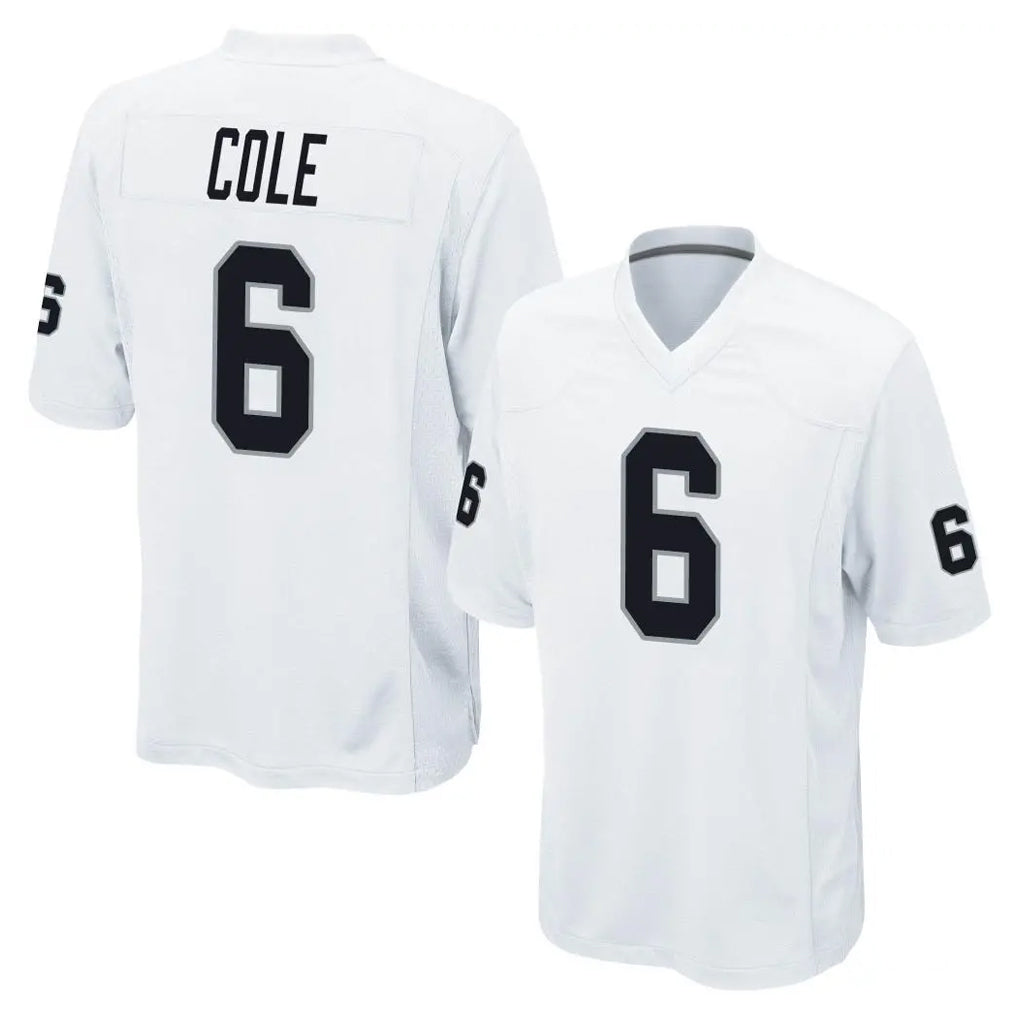 Vanessashop LV.Raiders #6 A.J. Cole Player White Home Game Stitched Jerseys