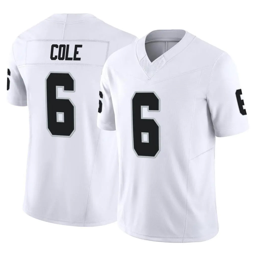 Vanessashop LV.Raiders #6 A.J. Cole Player White Limited Vapor F.U.S.E. Home Game Stitched Jerseys