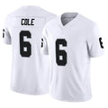 Vanessashop LV.Raiders #6 A.J. Cole Player White Limited Vapor F.U.S.E. Home Game Stitched Jerseys
