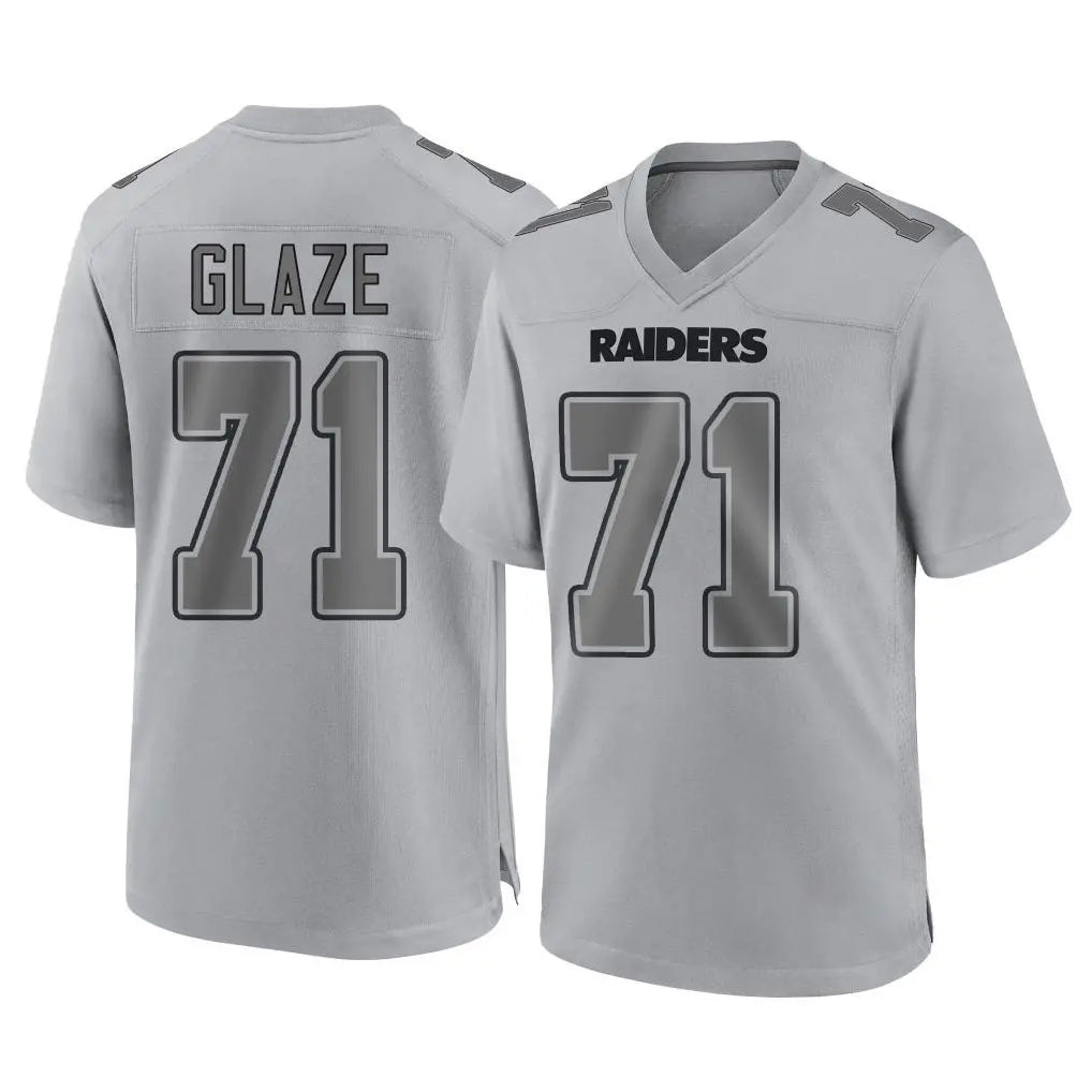 Vanessashop LV.Raiders #71 DJ Glaze Player Gray Atmosphere Fashion Limited Game Stitched Jerseys