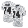 Vanessashop LV.Raiders #74 Kolton Miller Player Arctic Camo Salute To Service Limited Game Stitched Jerseys