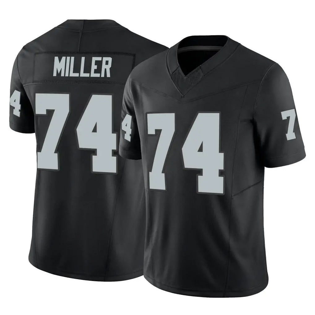 Vanessashop LV.Raiders #74 Kolton Miller Player Black Limited Vapor F.U.S.E. Home Game Stitched Jerseys